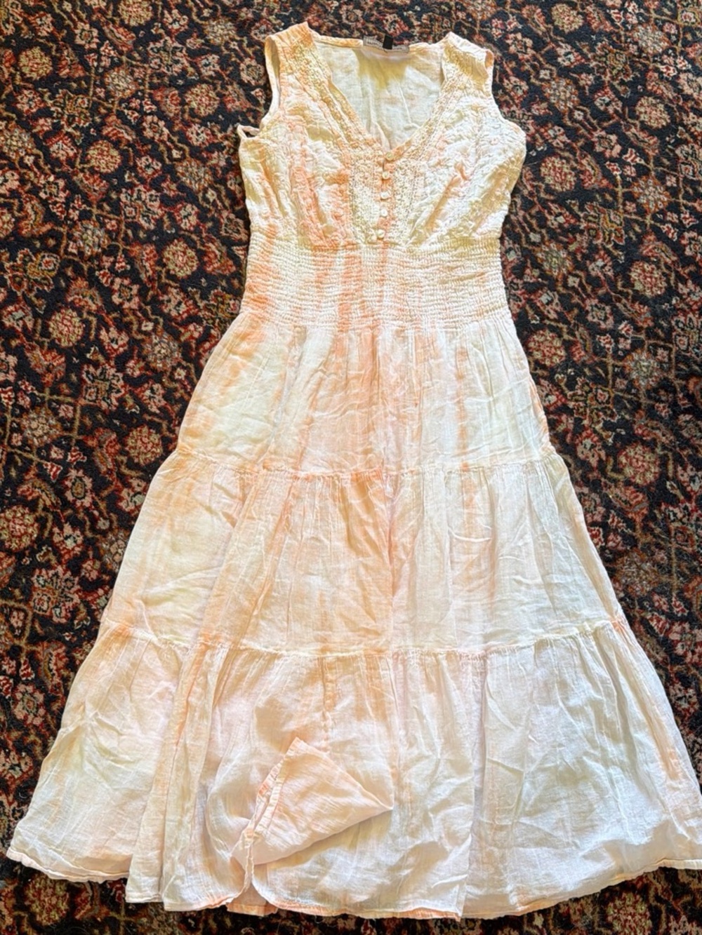 Mlle Gabrielle Light Pink Sleeveless Tiered Maxi Dress